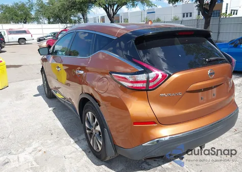 2015 Nissan Murano Sl из США, поврежденный, VIN 5N1AZ2MG2FN222365